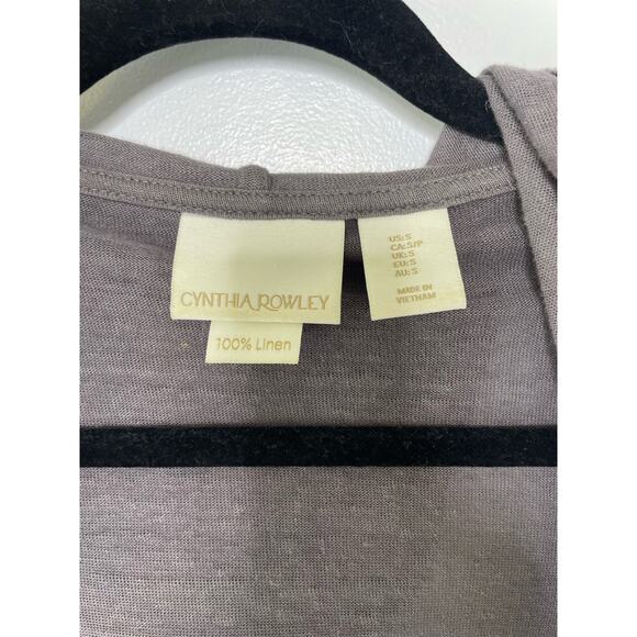 Cynthia Rowley Open Front Hoodie Cardigan Sweater Linen‎ Coastal Lagenlook S - Picture 4 of 9